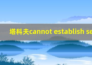 塔科夫cannot establish server